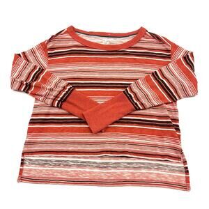 Pilcro Anthropologie Boxy Heritage Striped Long Sleeve Top Size XS M Oversized